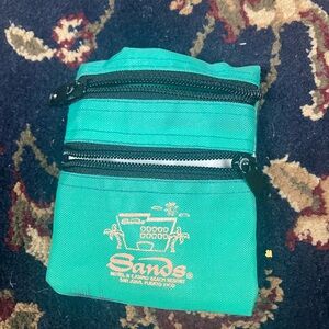 Vintage Sands Casino Las Vegas Fannypack full zip organizer lanyard wallet purse